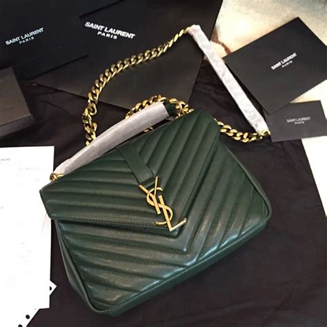 ysl green purse|ysl cream handbag.